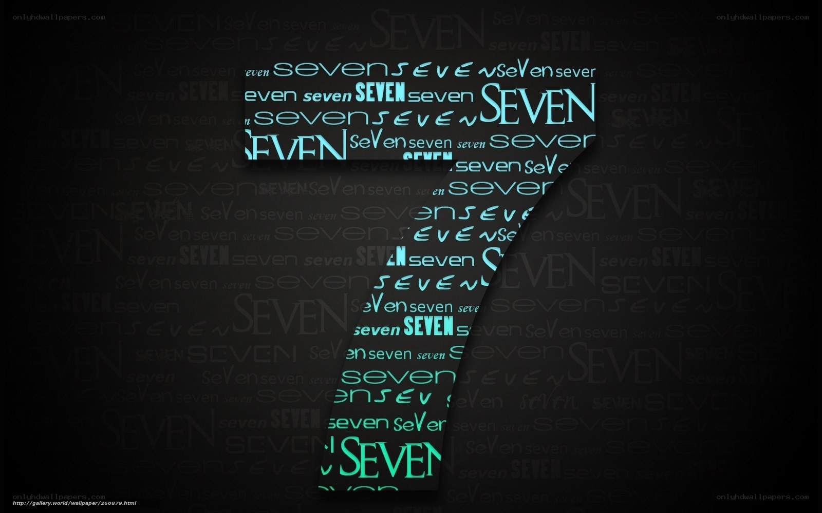 Seven text pattern wallpaper