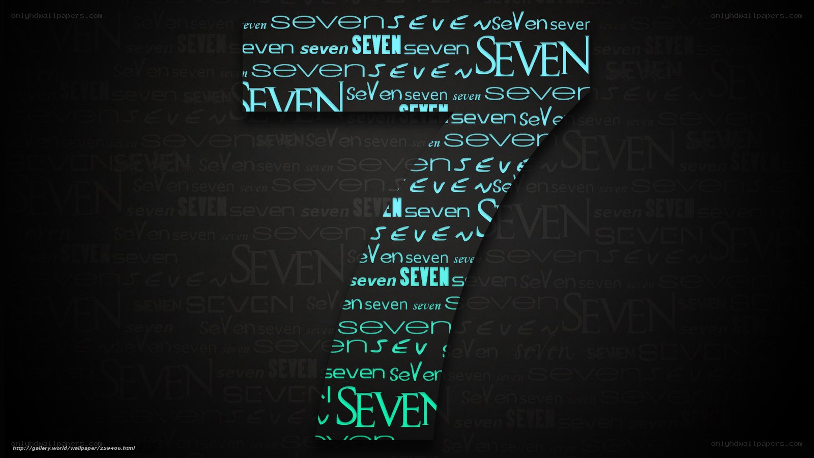 Seven text pattern wallpaper