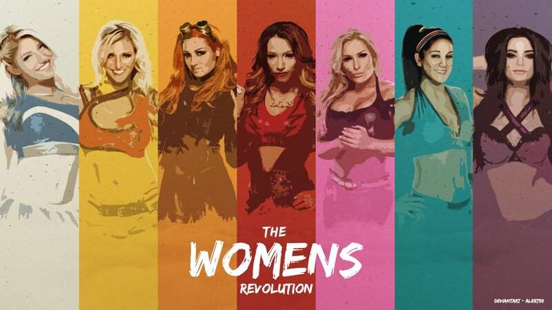 Seven Women in Colorful Panels
