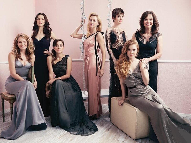 Seven Women in Gowns — Pink