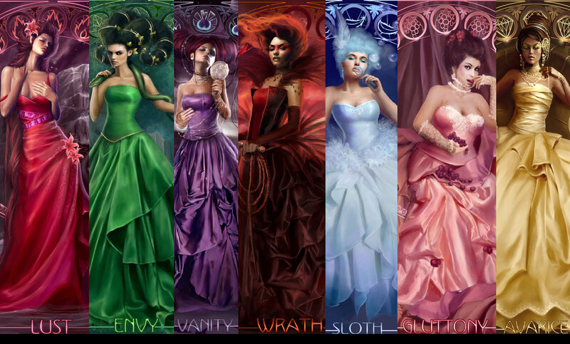 Seven Women in Gowns — Red, Dramatic