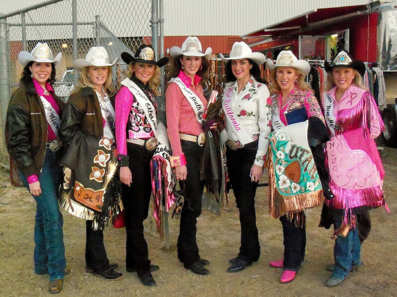 Seven Women in Rodeo Attire