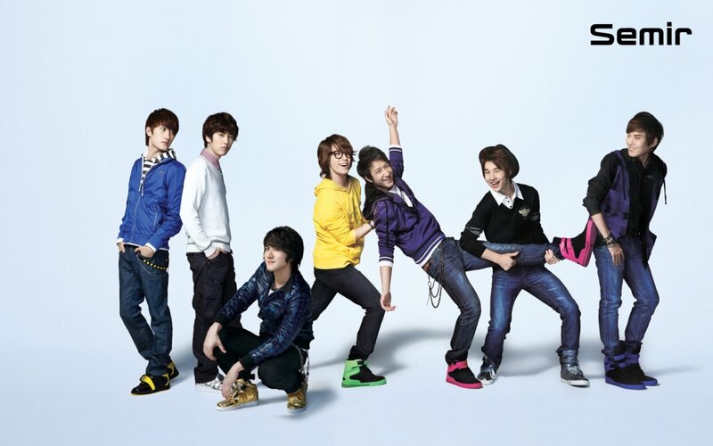 Seven Young Men Posing