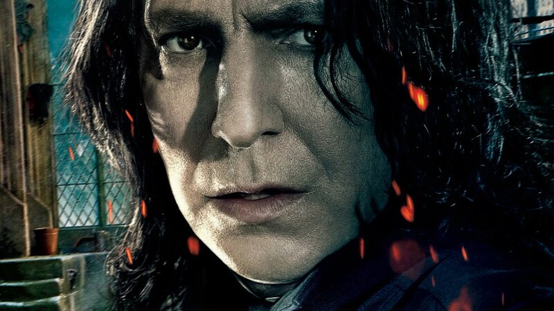 Severus Snape in a dramatic scene