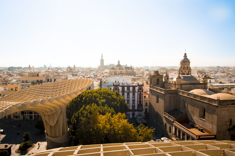 Seville cityscape with Metropol Parasol