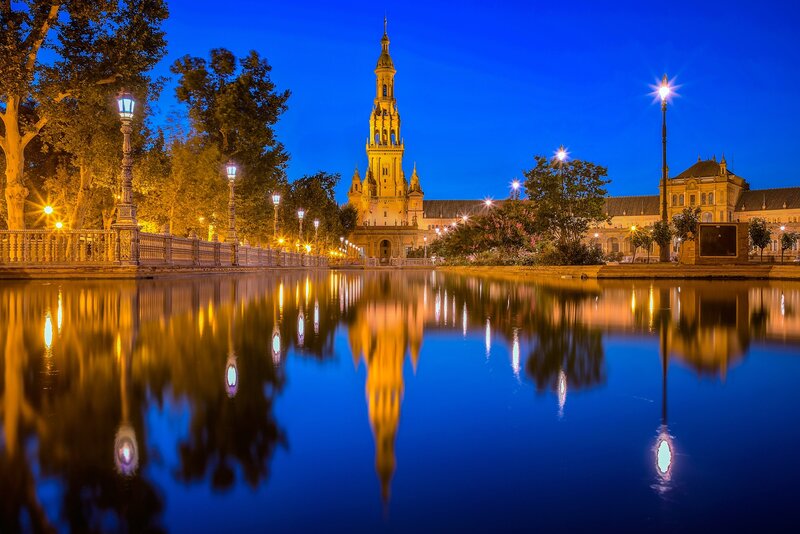 Seville Tower at Night