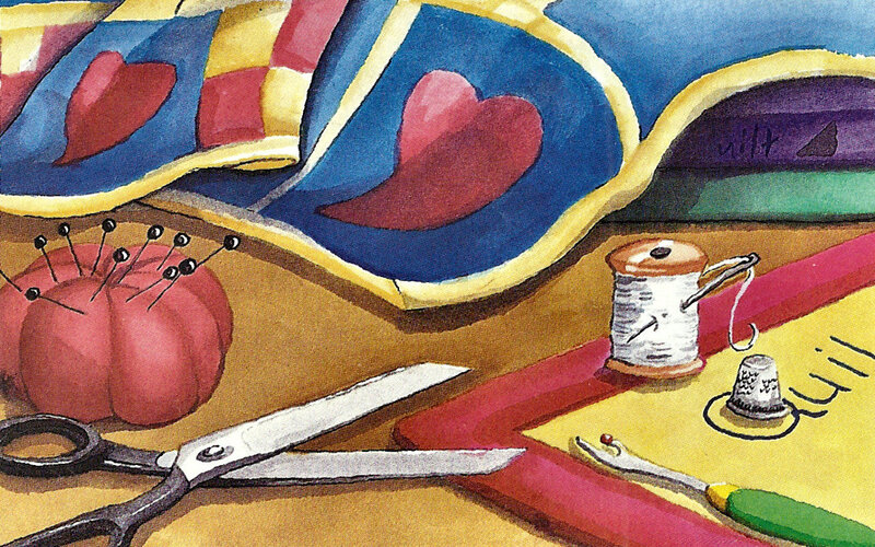 Sewing Supplies on Table