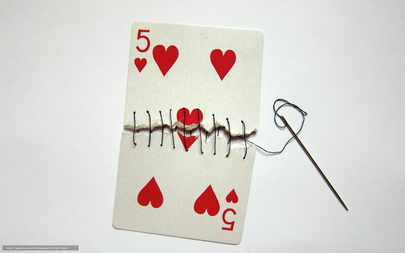 Sewn playing card