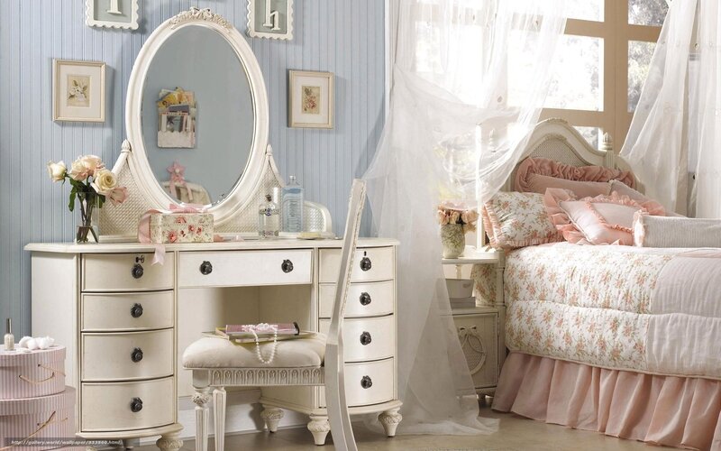 shabby chic bedroom interior