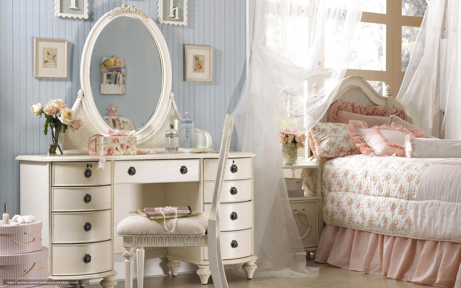 shabby chic bedroom interior