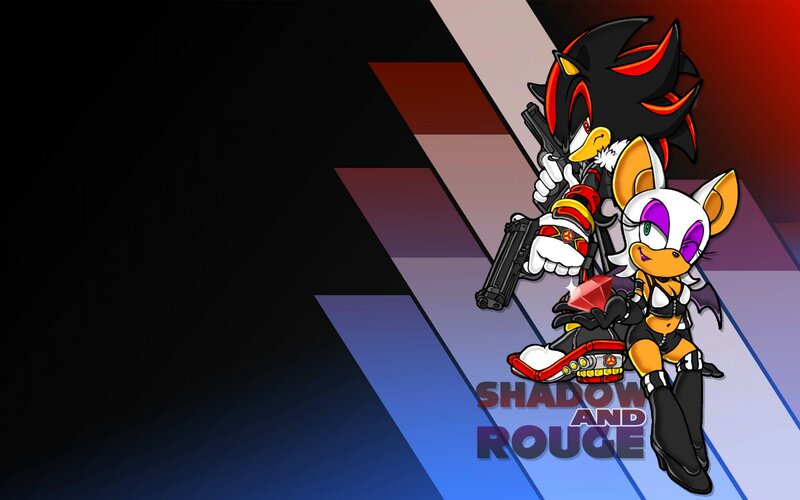 Shadow and Rouge Characters — Black, Dramatic