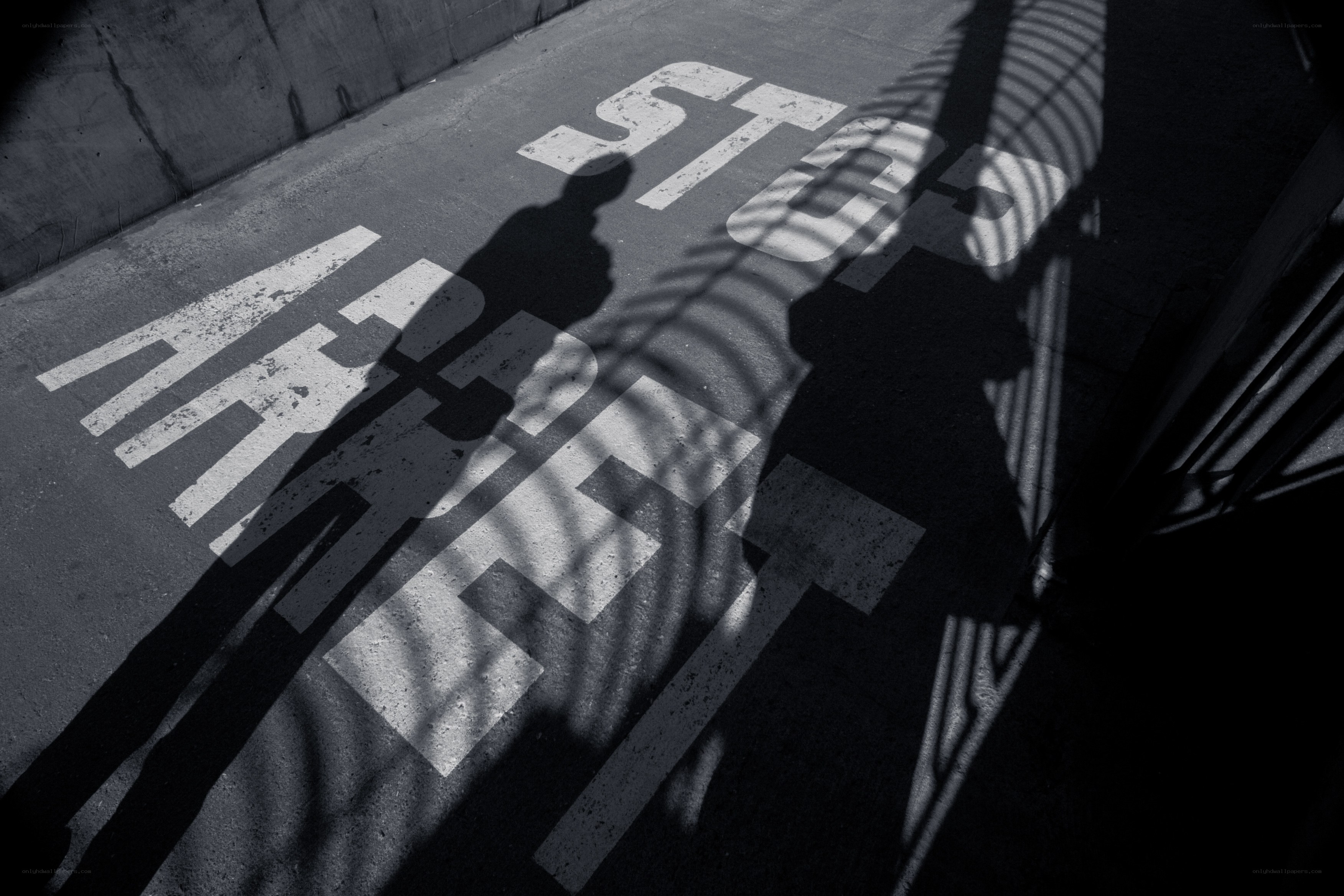 Shadow on a stop sign