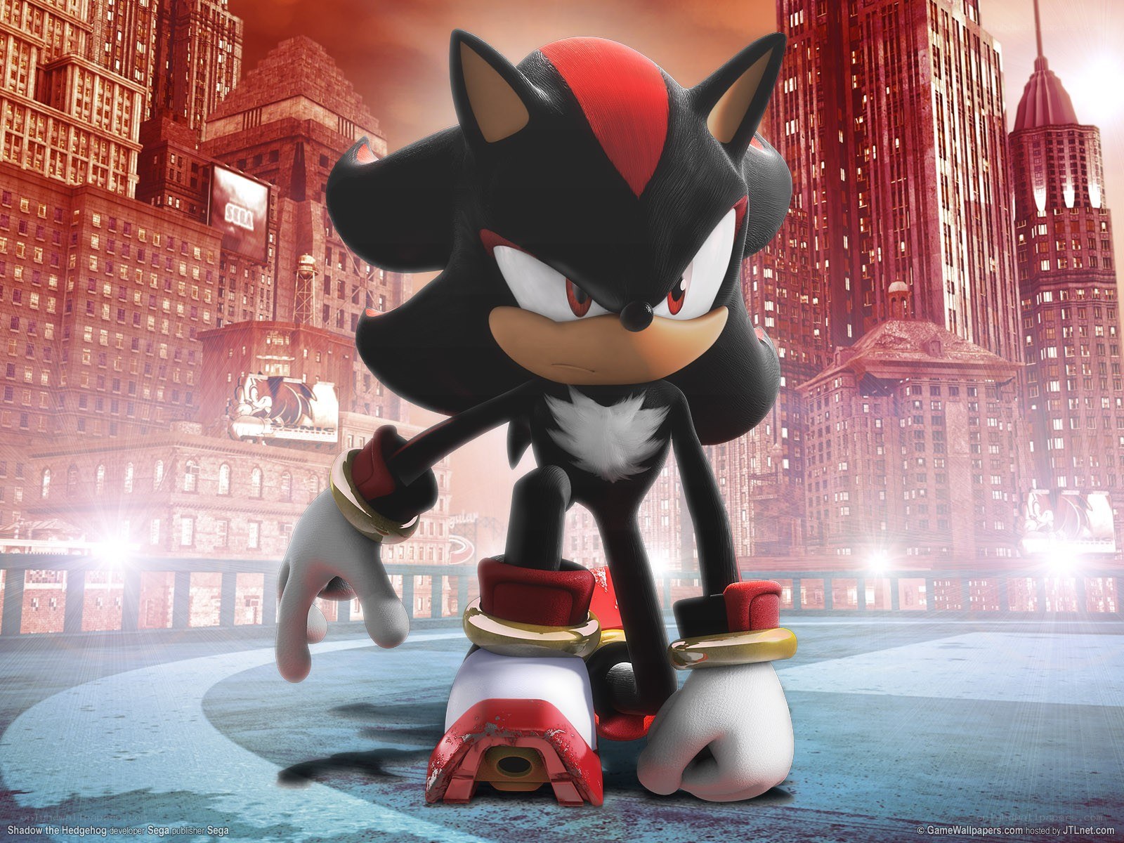 Shadow the Hedgehog in city