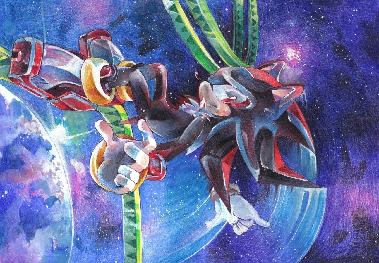 Shadow the Hedgehog in space