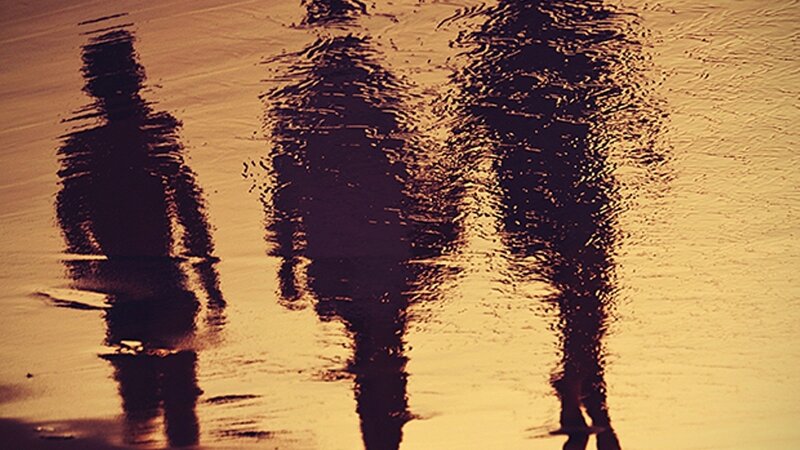 shadows of people in water