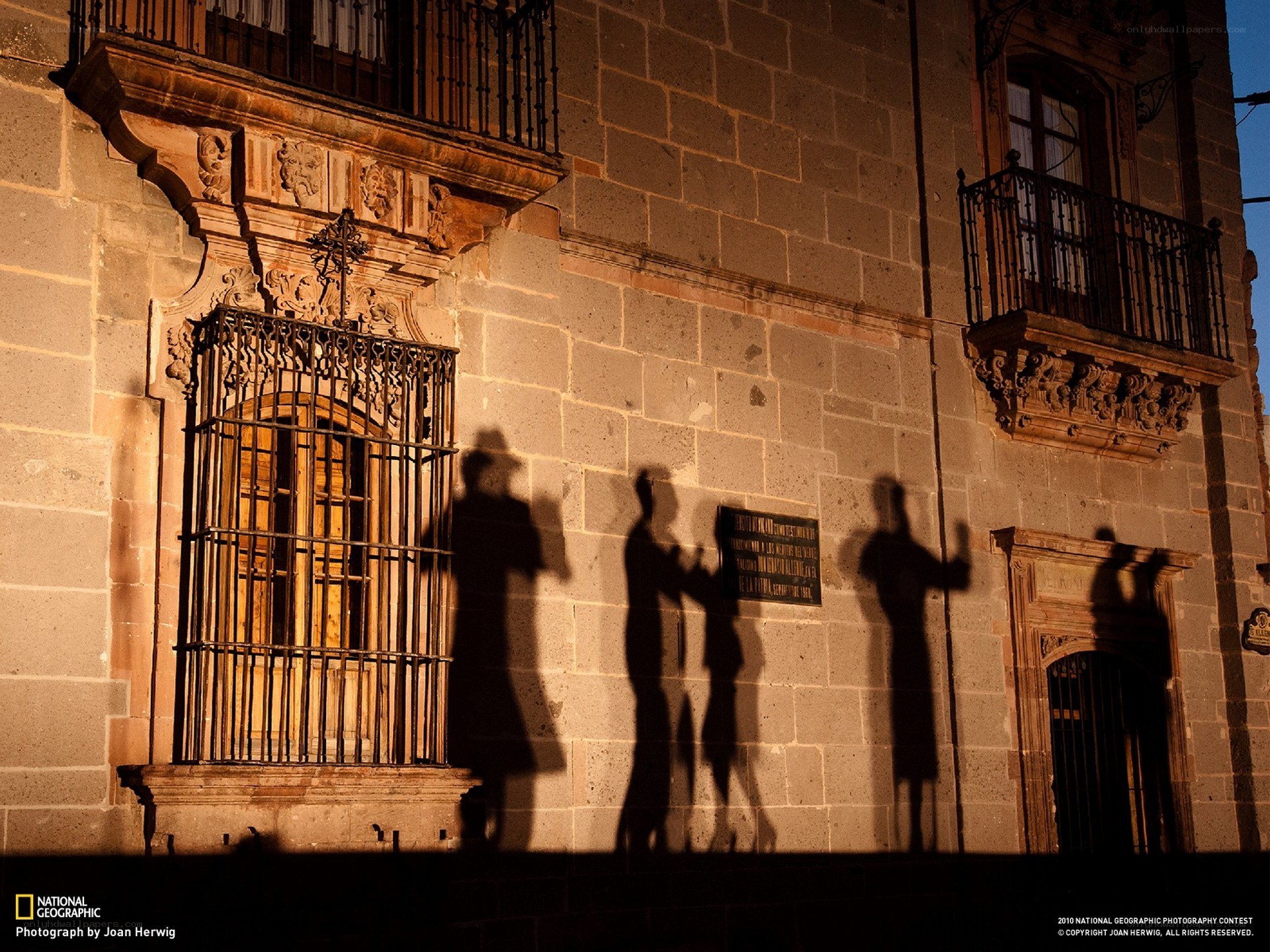 Shadows on a historic building