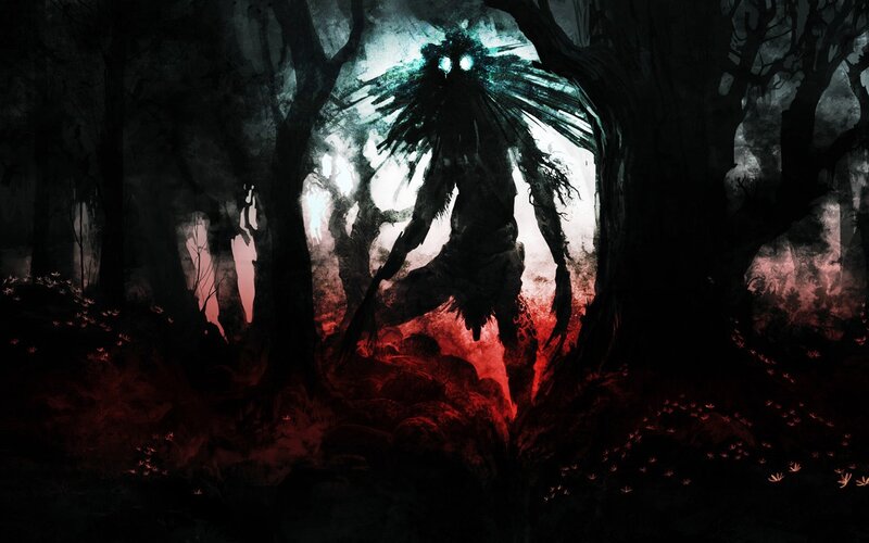 Shadowy Creature in Forest