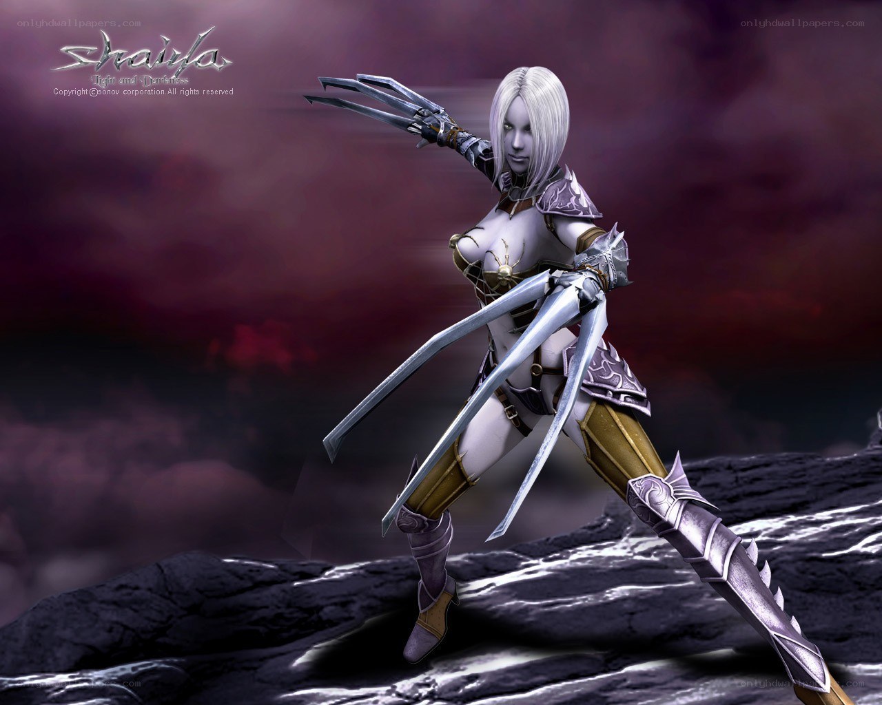 Shaiya character in combat stance