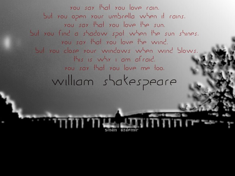 Shakespeare poem on bridge