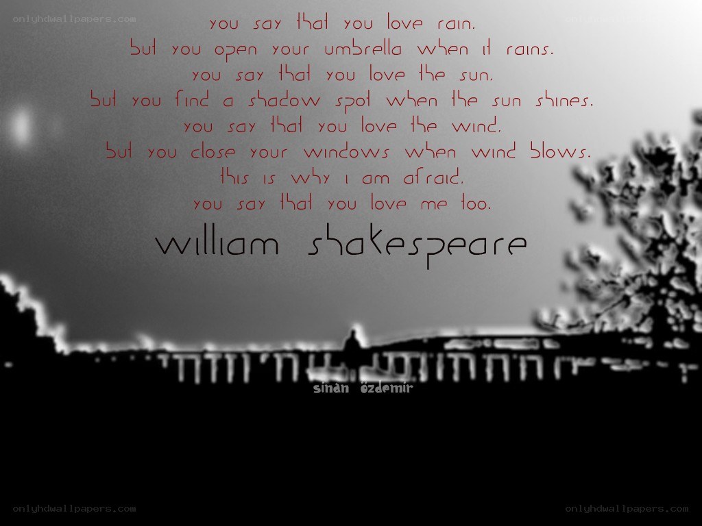 Shakespeare poem on bridge