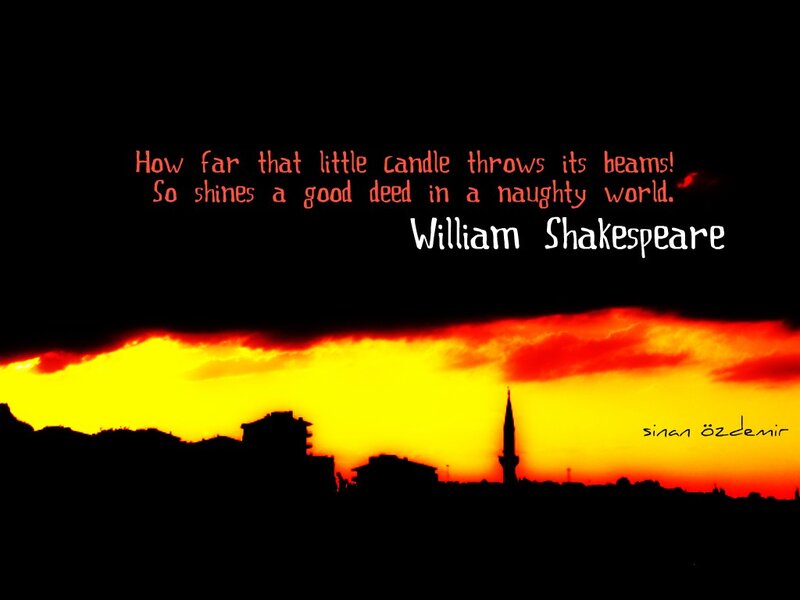 Shakespeare quote at sunset