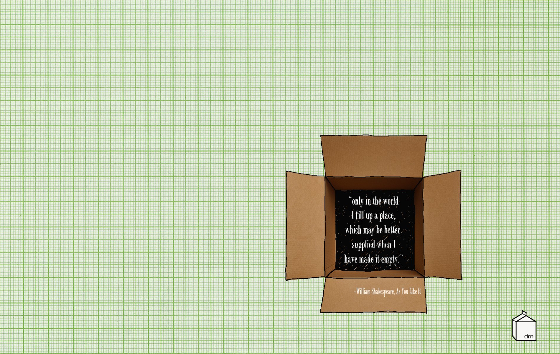 Shakespeare quote in a box