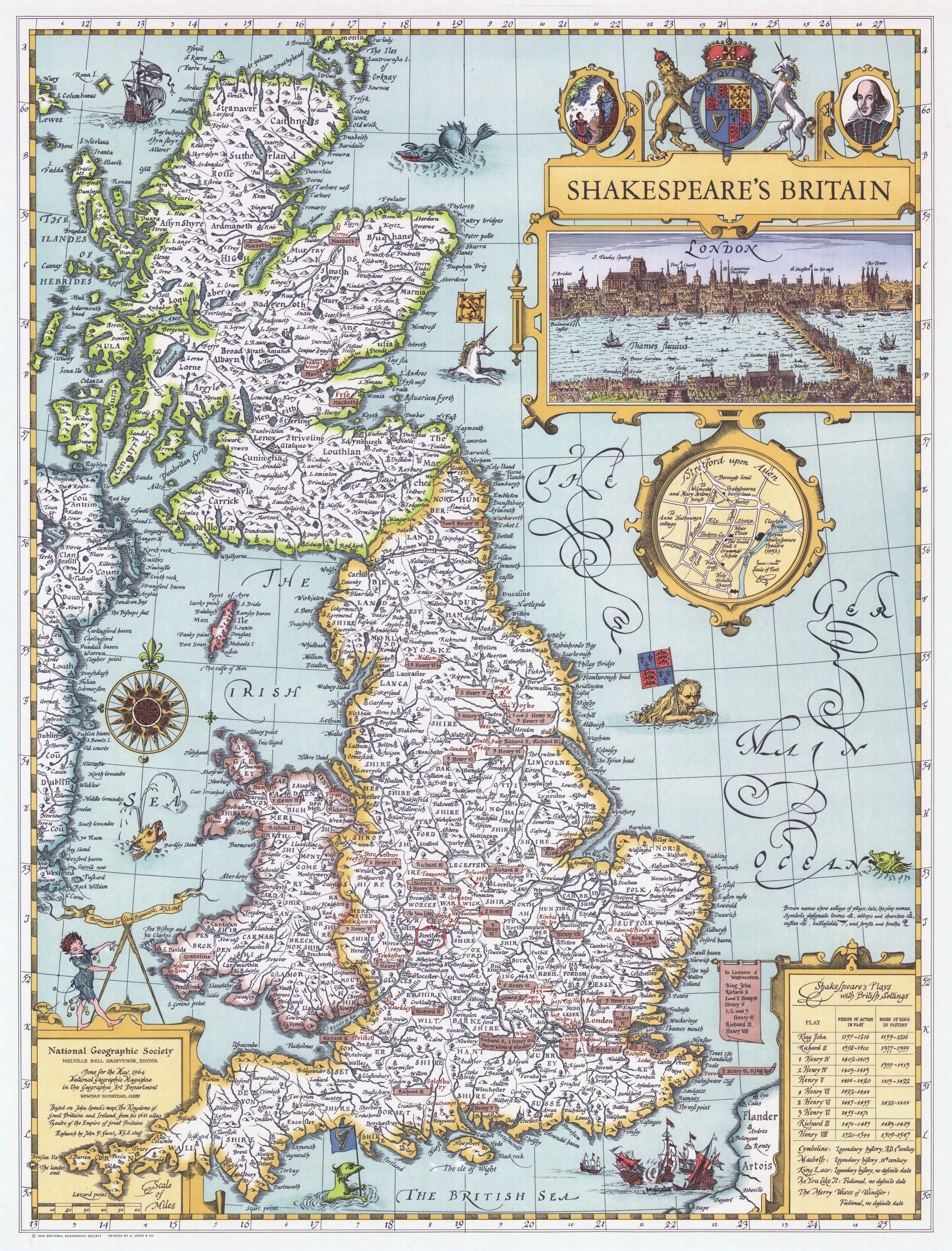 Shakespeare's Britain map