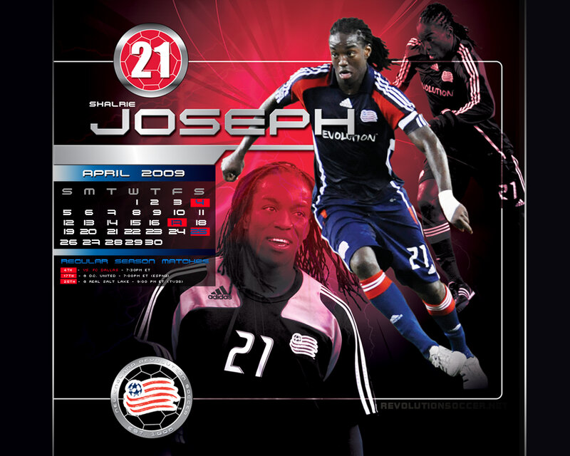 Shalrie Joseph April 2009 calendar