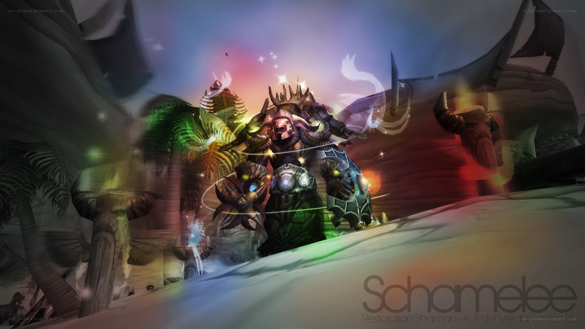 Shaman in a mystical landscape