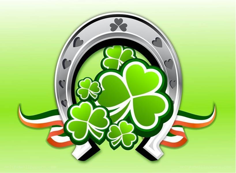 shamrock and horseshoe design