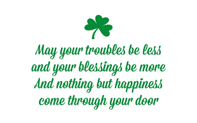 Shamrock and Text