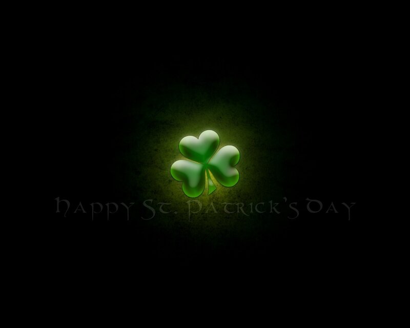 Shamrock on dark background