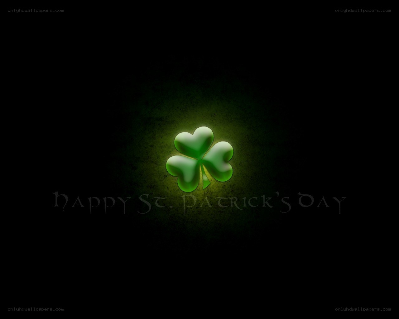 Shamrock on dark background