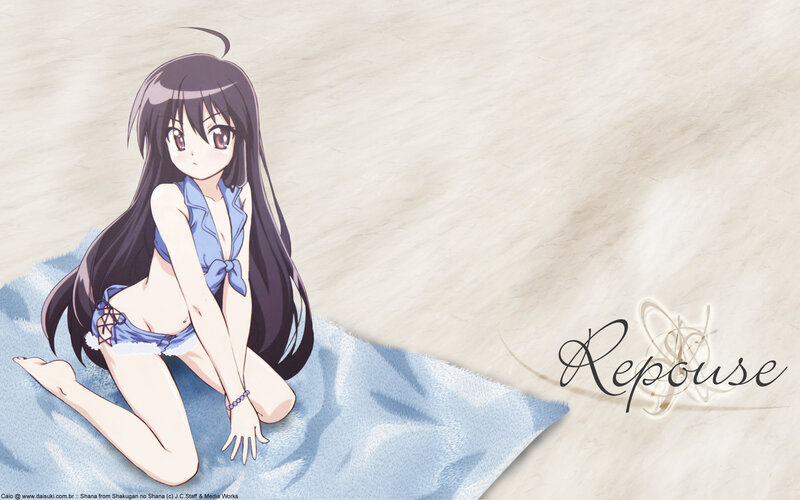 Shana in a blue bikini