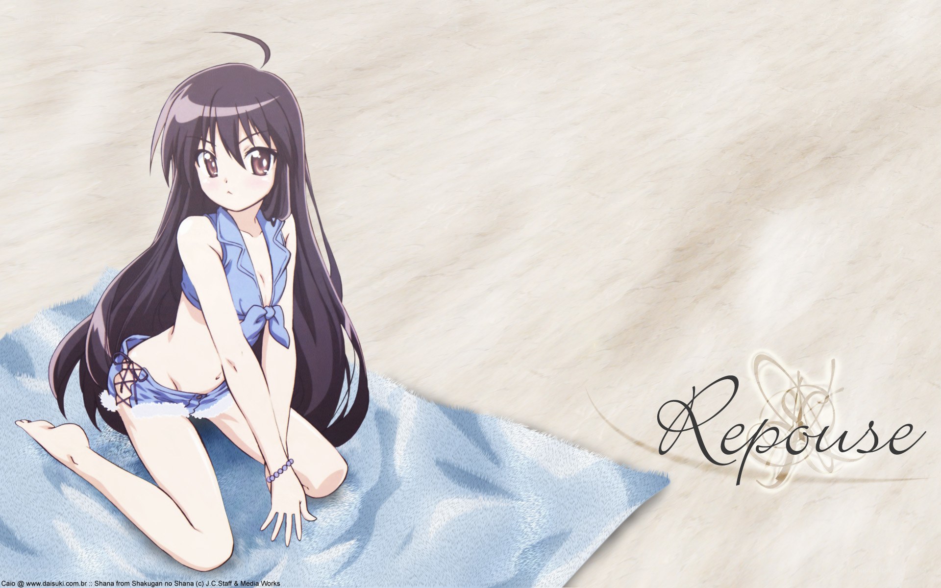 Shana in a blue bikini