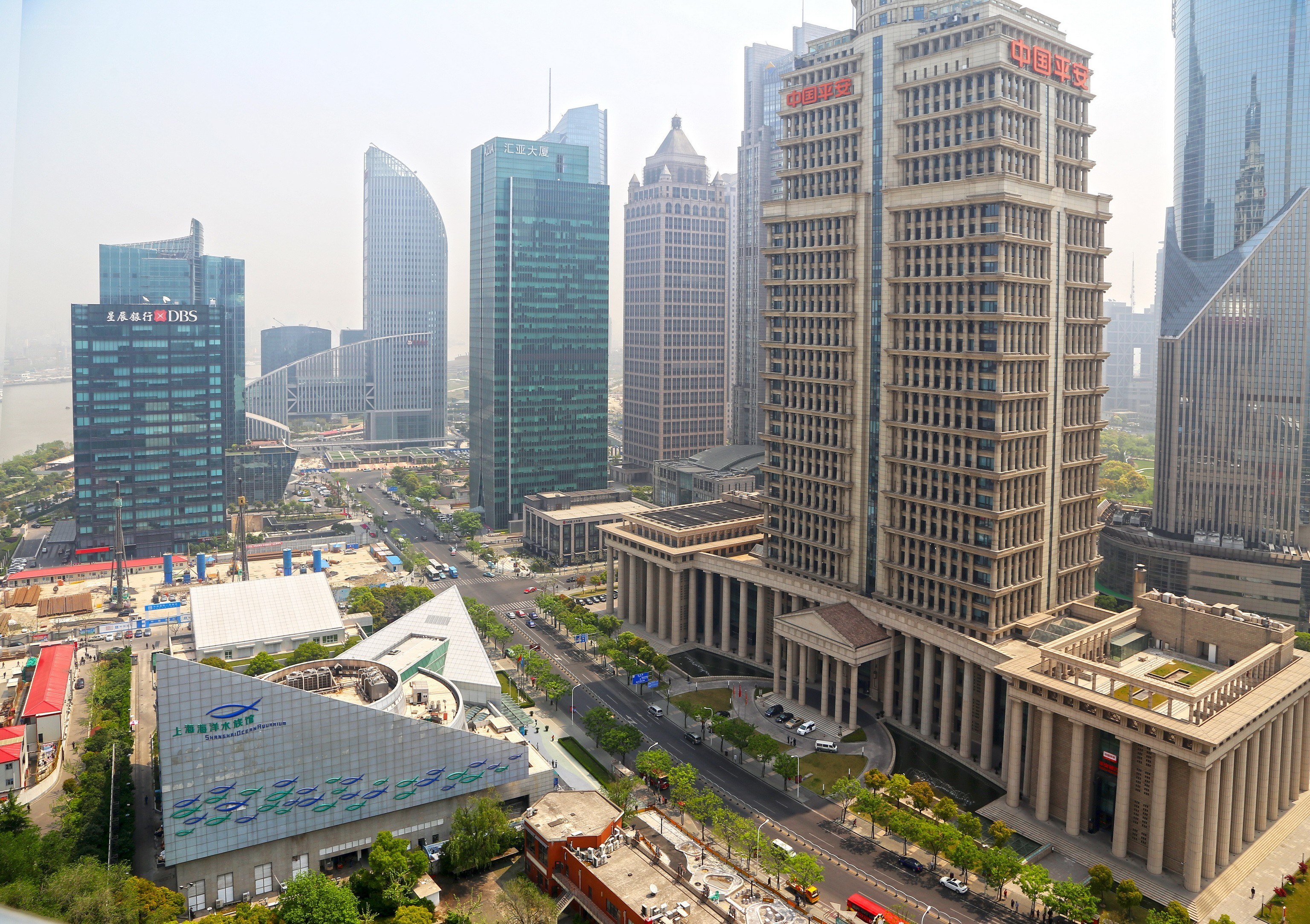 Shanghai city skyline view