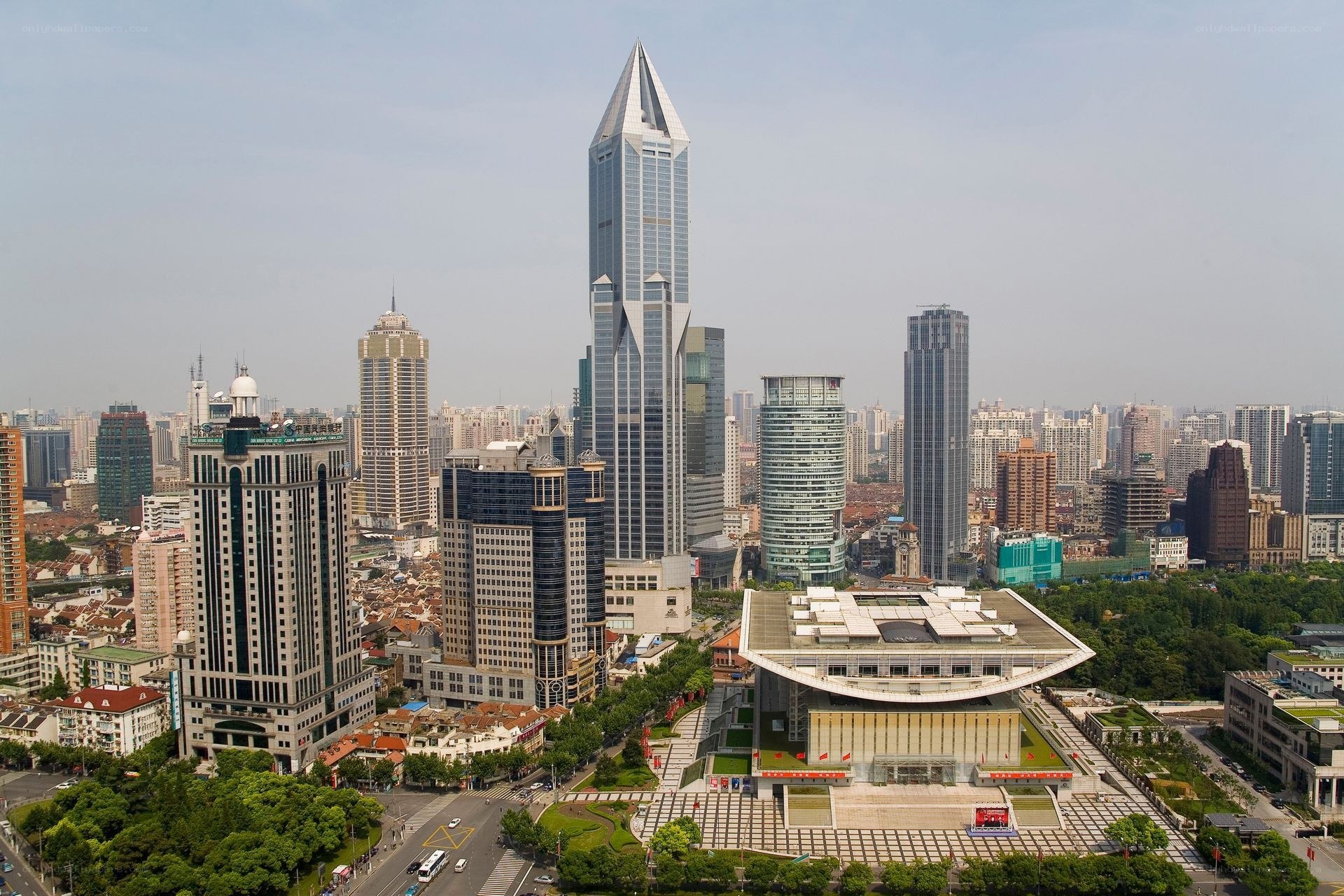 Shanghai city skyline view