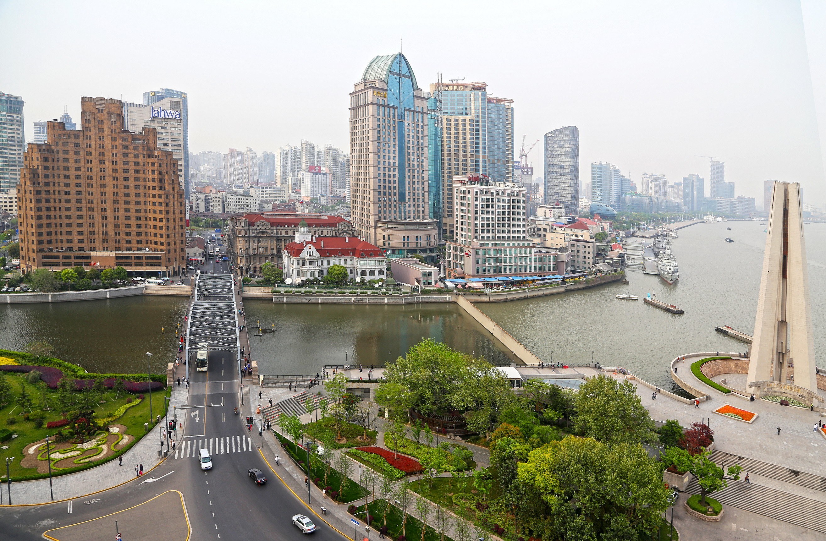 Shanghai cityscape with river