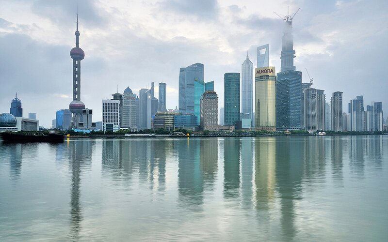Shanghai skyline at dawn