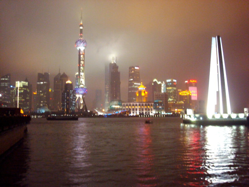 Shanghai skyline at night