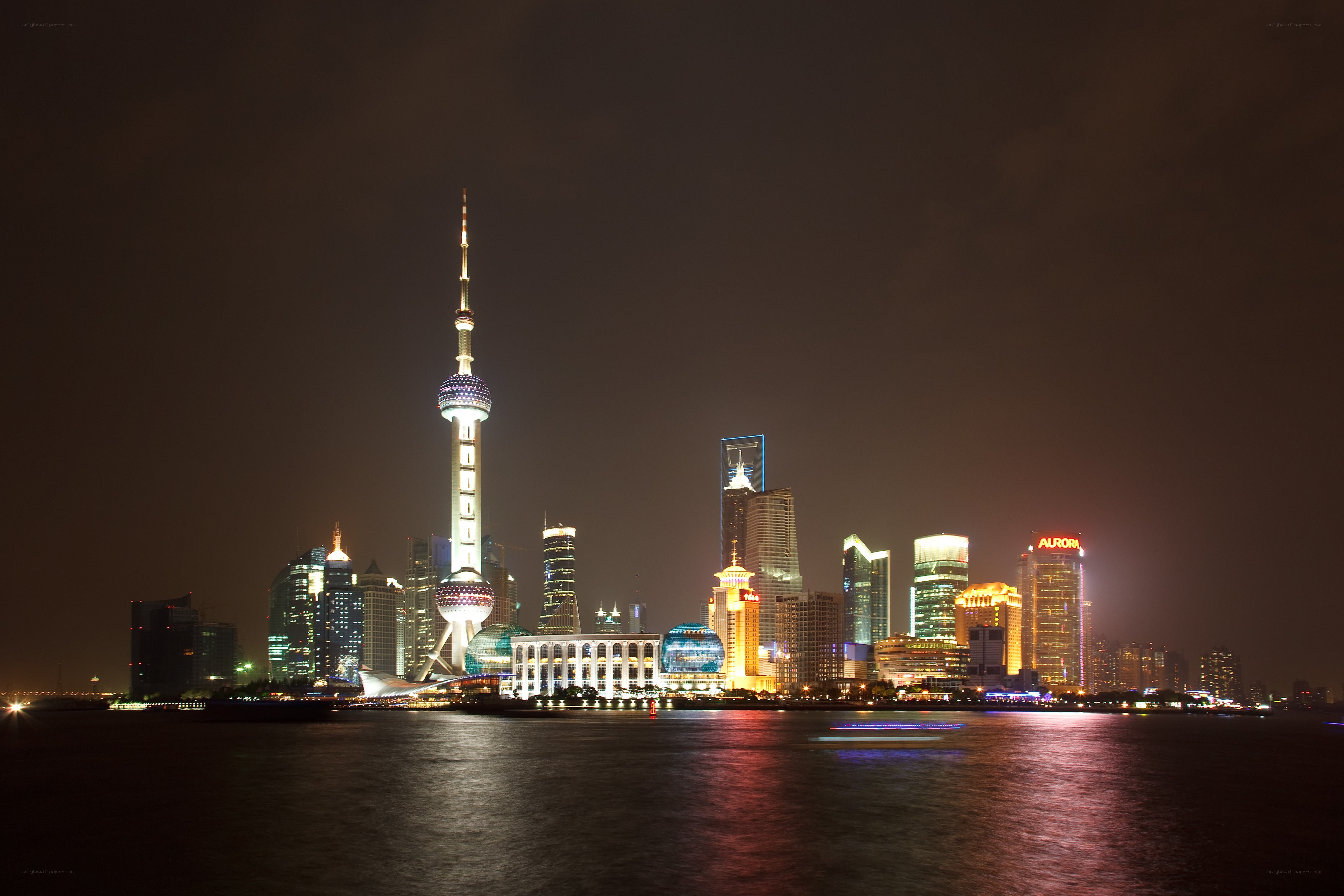 Shanghai skyline at night