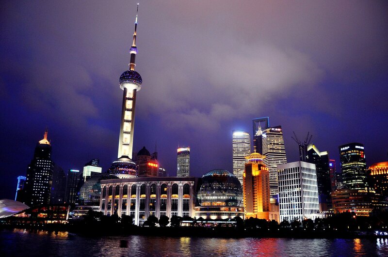 Shanghai skyline at night