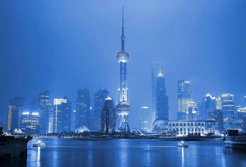 Shanghai skyline at night