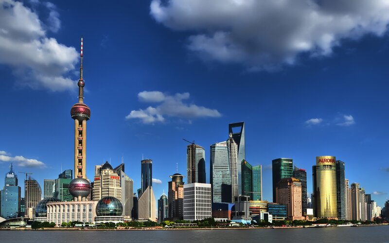 Shanghai skyline with Oriental Pearl Tower