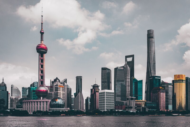 Shanghai skyline with Oriental Pearl Tower