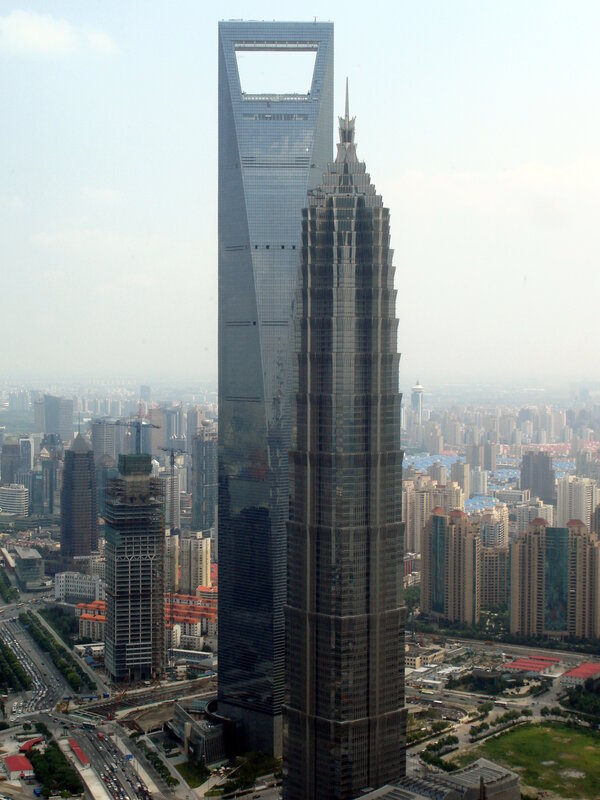 Shanghai skyline with skyscrapers