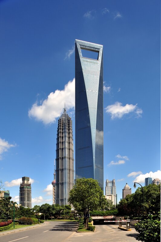 Shanghai skyline with skyscrapers