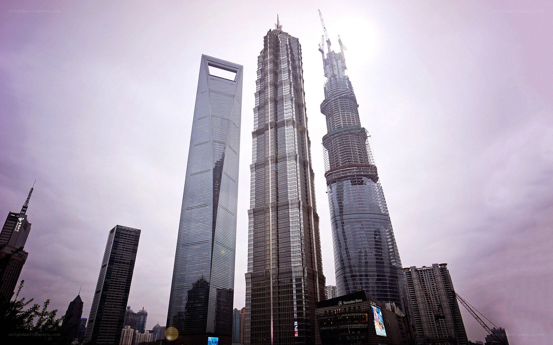 Shanghai skyscrapers under construction