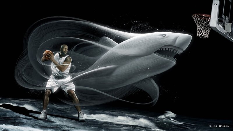 Shaquille O'Neal basketball shark