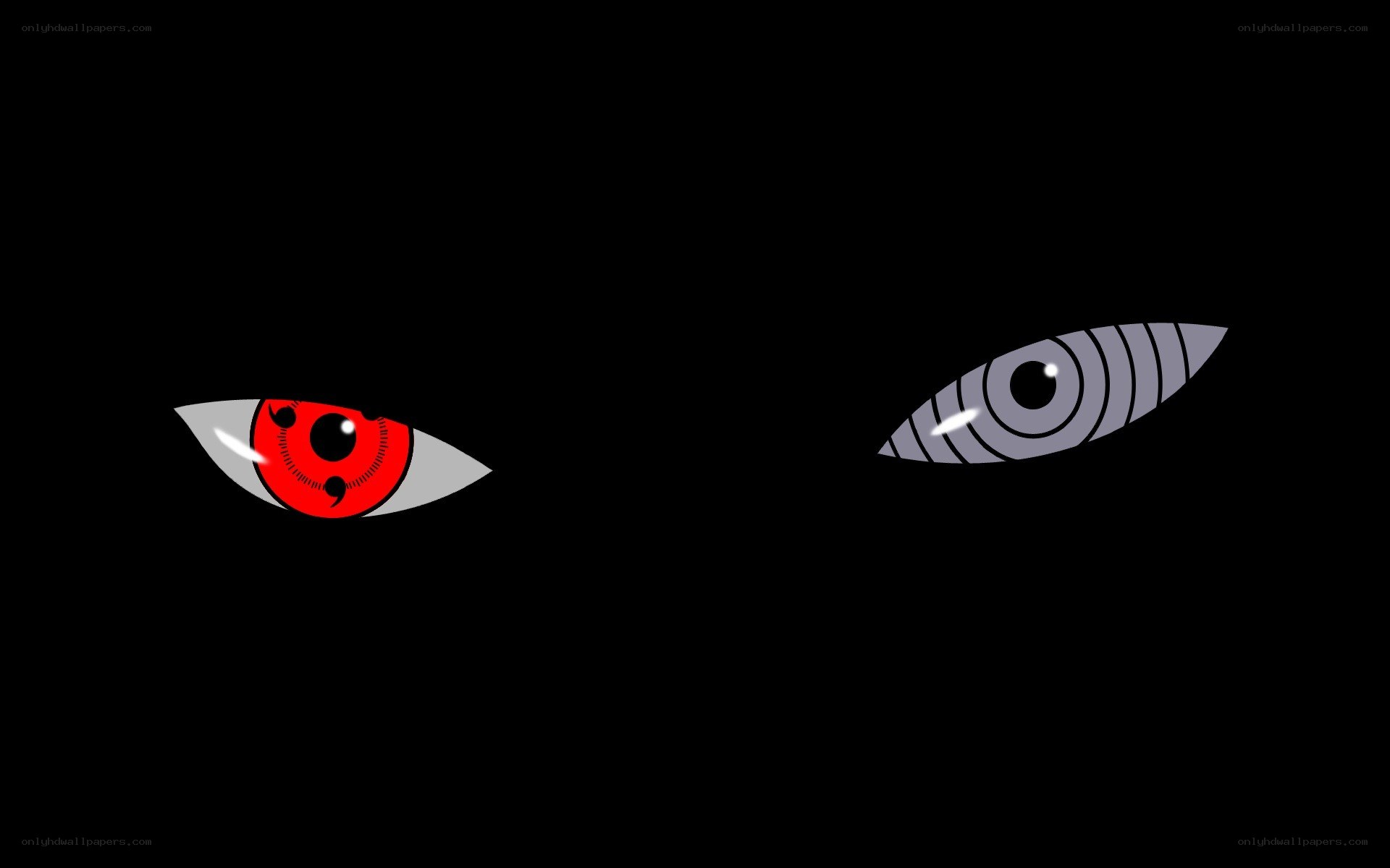 Sharingan and Rinnegan eyes